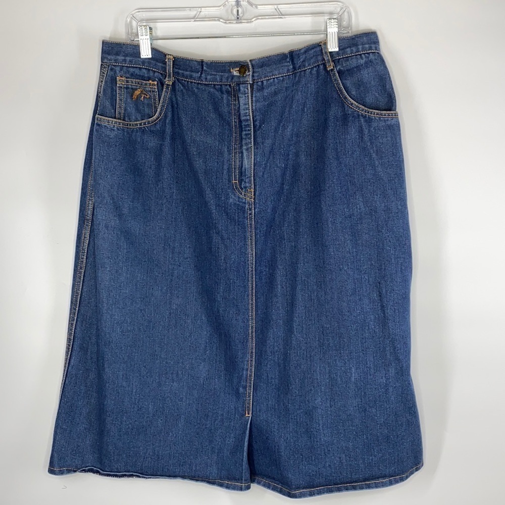 Vintage Jordache Western Denim Jean Skirt Size 36